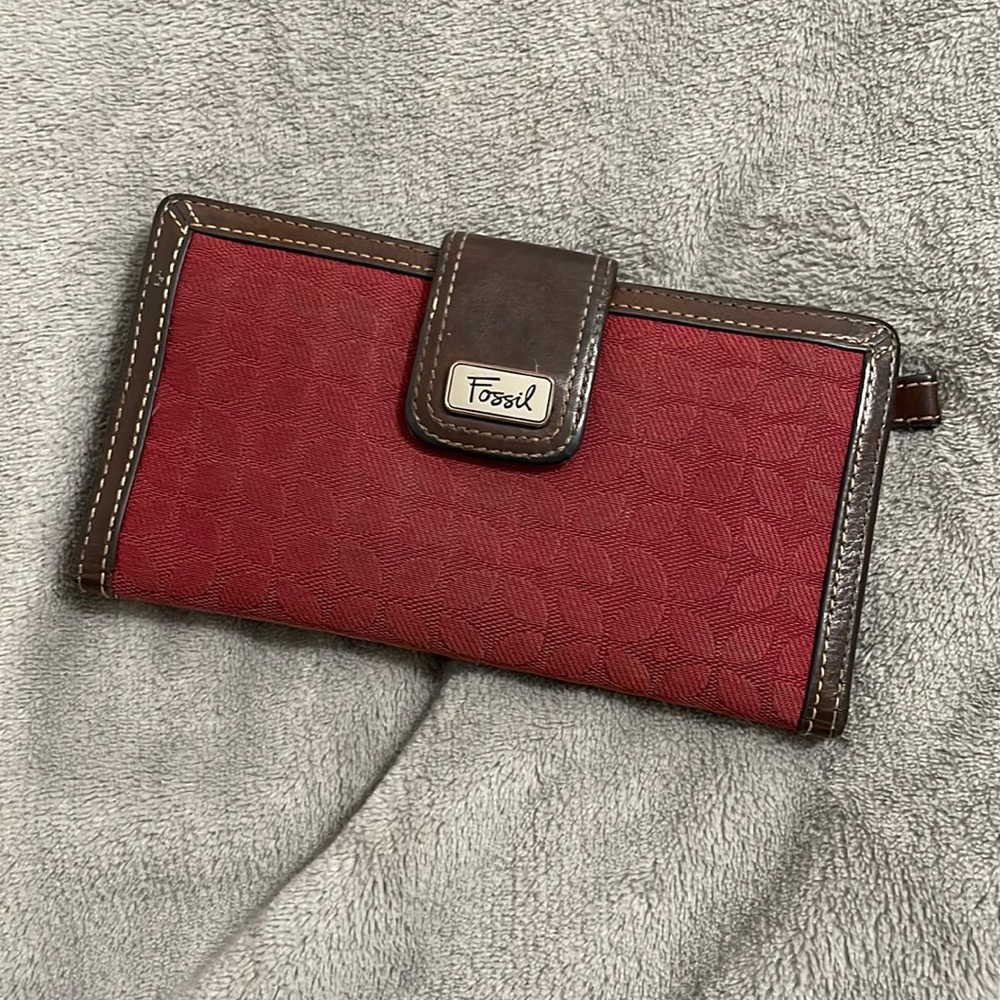 Vintage Fossil Tab Clutch Wallet